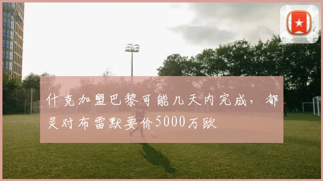 什克加盟巴黎可能几天内完成，都灵对布雷默要价5000万欧